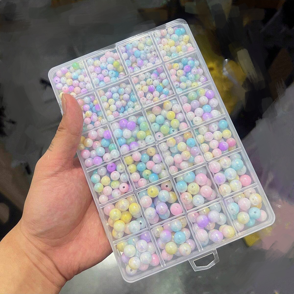 800pcs/24 grid set box 6mm/8mm - Men'S Accessories Jewelry Bracelet 评论和价格