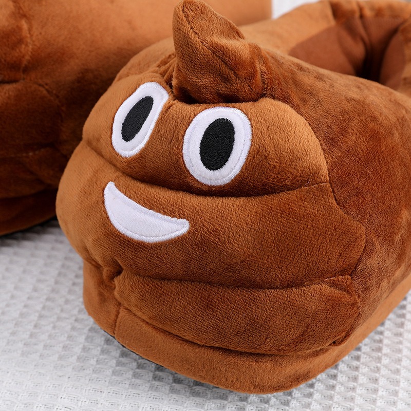 Funny Poop Emoji Plush Slipper - Men'S Accessories Rack 评论和价格