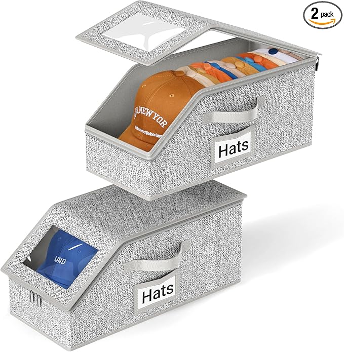 AOODA 2 PCS Stackable Hat Stor - Men'S Accessories Rack 评论和价格