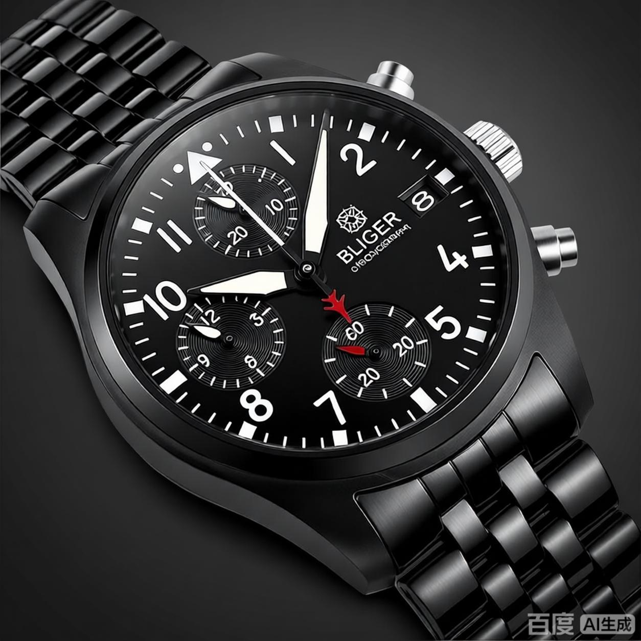 BLIGER Full Black Brushed 38mm - Men'S Accessories Jewelry Bracelet 评论和价格