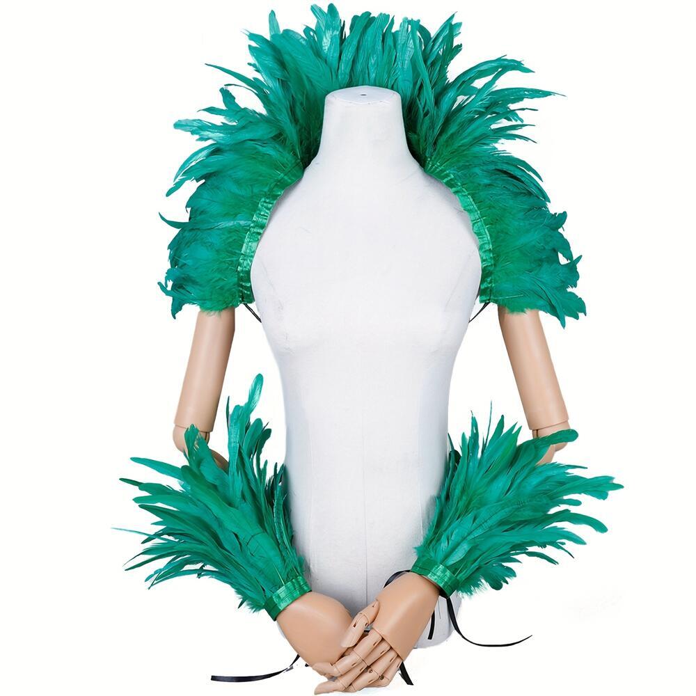 Elegant Red Feathers Women's S - Mens Accessories Style 评论和价格