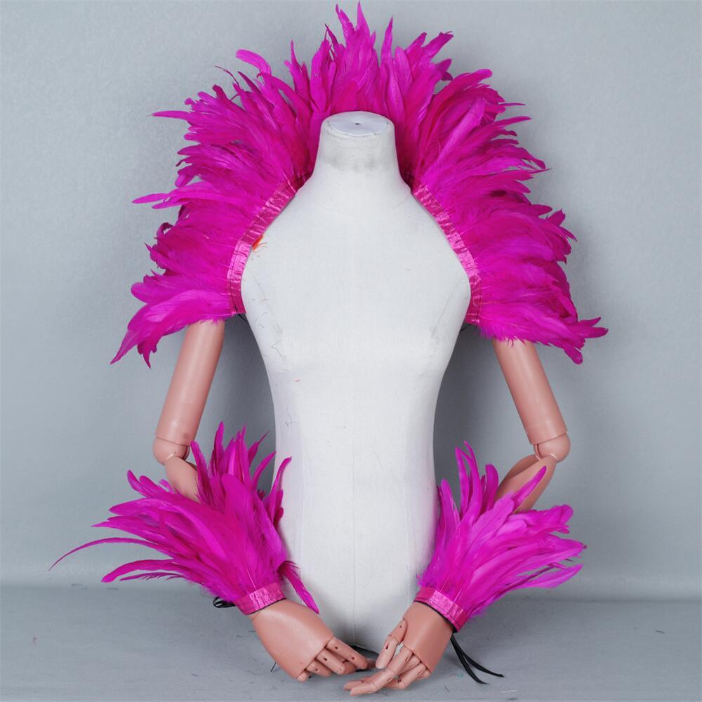 Elegant Red Feathers Women's S - Mens Accessories Style 评论和价格
